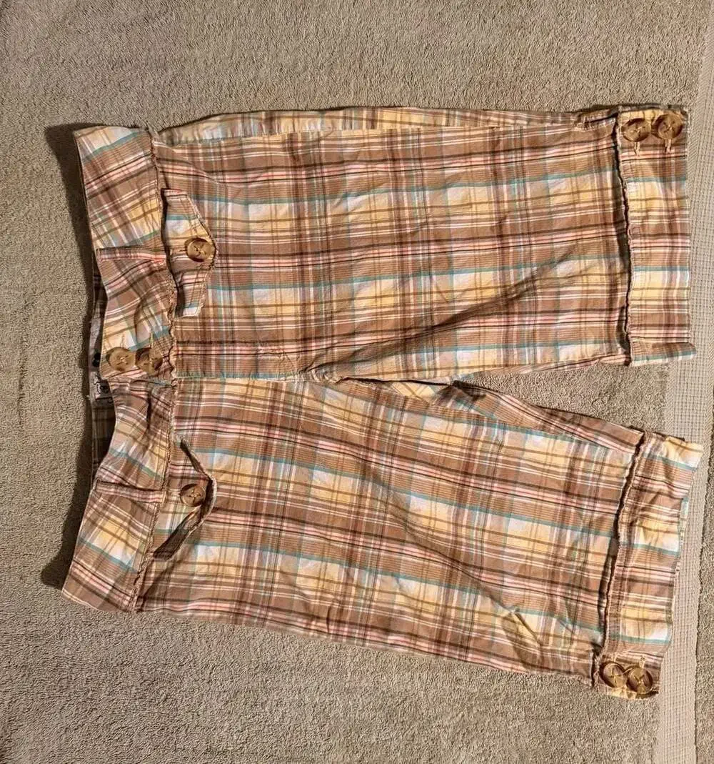 Jolt Plaid Bermuda Shorts Size 13 Multicolor Cotton Cuffed Y2K
